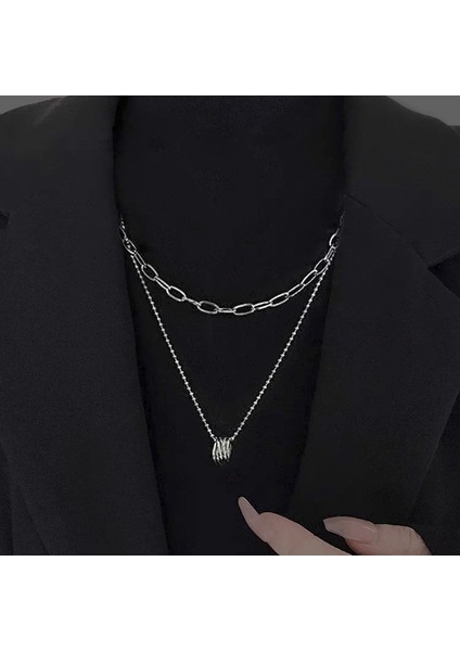 Yeni Kolye Niş Tasarım Birinci Sınıf Mizaç Duygusu Basit Köprücük Kemiği Zinciri Çok Yönlü Basit Hafif Lüks Kolye (Yurt Dışından)