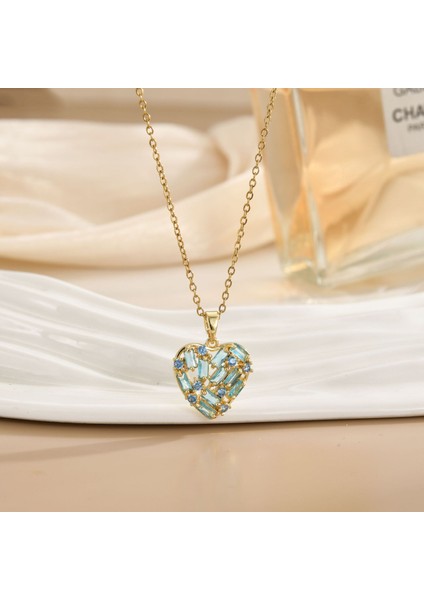 Yeni Titanyum Çelik Premium Niş Tasarım Kolye Duygusu Gelgit Modası Basit Mizaç Rengini Kaybetmez Köprücük Kemiği Zinciri (Yurt Dışından)