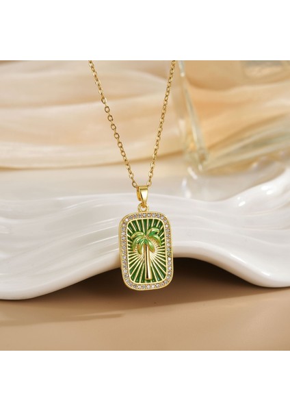 Yeni Avrupa ve Amerika Birleşik Devletleri Noel Serisi Kolye Kadın Basit Yeni Iş Tatil Elemanları Mikro-Kabuklu Yağ Damlası Kolye (Yurt Dışından)