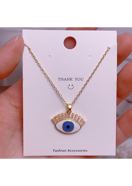 Yeni Çelik Köprücük Kemiği Zinciri Dönen Kolye Kolye Kadın Basit Yüz Aksesuarlı Hafif Lüks (Yurt Dışından)