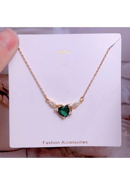 Yeni Bakır Kaplama Mikro-Set Zirkon Metin Tasarımı Moda Basit ve Çok Yönlü Kolye Ucu Kolye (Yurt Dışından)