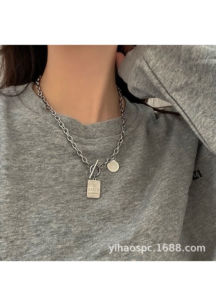 Yeni Perçin Metal Deri Yaka Crockpunk Aşk Kız Kültür Niş Kolye (Yurt Dışından)