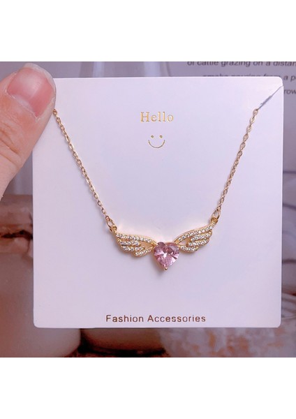 Yeni Bakır Kaplama Mikro-Set Zirkon Metin Tasarımı Moda Basit ve Çok Yönlü Kolye Ucu Kolye (Yurt Dışından)