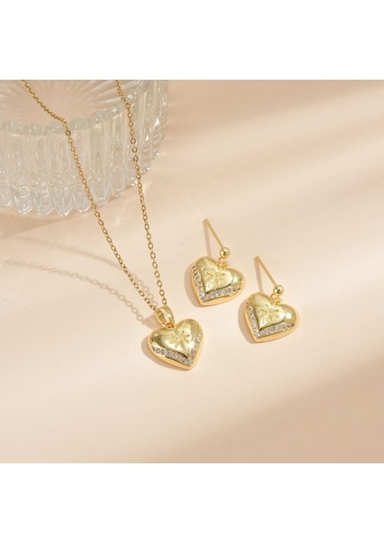 Yeni Basit Kakma Zirkonya Yay Kolye Kadın Basit Yüksek Sınıf Mücevher Duygusu Titanyum Çelik Renk Kaybetmez (Yurt Dışından)