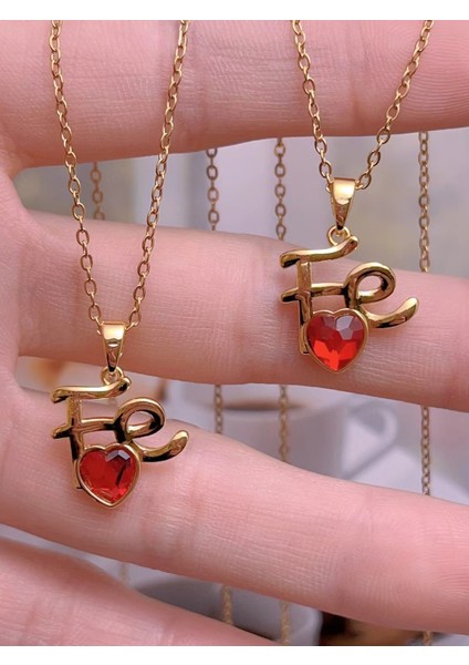 Yeni Bakır Kaplama Mikro-Set Zirkon Metin Tasarımı Moda Basit ve Çok Yönlü Kolye Ucu Kolye (Yurt Dışından)