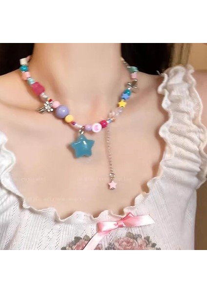 Yeni Perçin Metal Deri Yaka Crockpunk Aşk Kız Kültür Niş Kolye (Yurt Dışından)