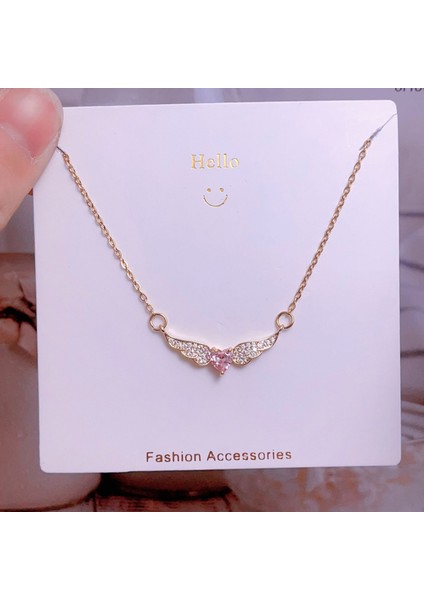 Yeni Bakır Kaplama Mikro-Set Zirkon Metin Tasarımı Moda Basit ve Çok Yönlü Kolye Ucu Kolye (Yurt Dışından)