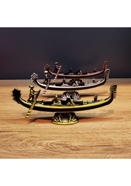 Metal Dekoratif Venedik Kayık 1 Adet