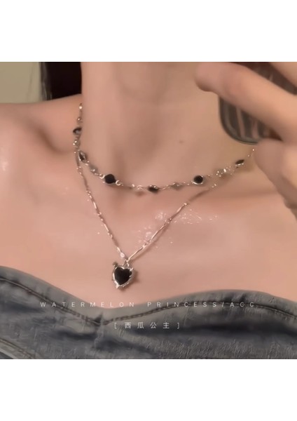 Yeni Ekleme Japonya ve Güney Kore Kolye Tasarım Duygusu Gelişmiş Hafif Lüks Niş Köprücük Kemiği Zinciri, Kadın Kolye (Yurt Dışından)