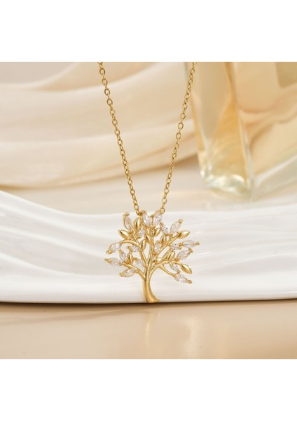 Yeni Çelik Köprücük Kemiği Zinciri Dönen Kolye Kolye Kadın Basit Yüz Aksesuarlı Hafif Lüks (Yurt Dışından)