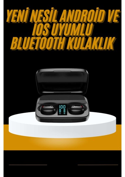 Kablosuz Dijital Göstergeli Çağrı Cevaplayabilen Tws 5.0 Bluetooth Kulaklık - MCT4199-6940