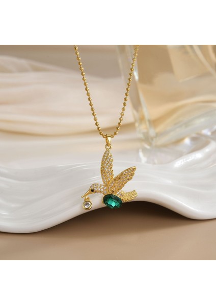 Yeni Bakır Kaplama Mikro-Set Zirkon Metin Tasarımı Moda Basit ve Çok Yönlü Kolye Ucu Kolye (Yurt Dışından)