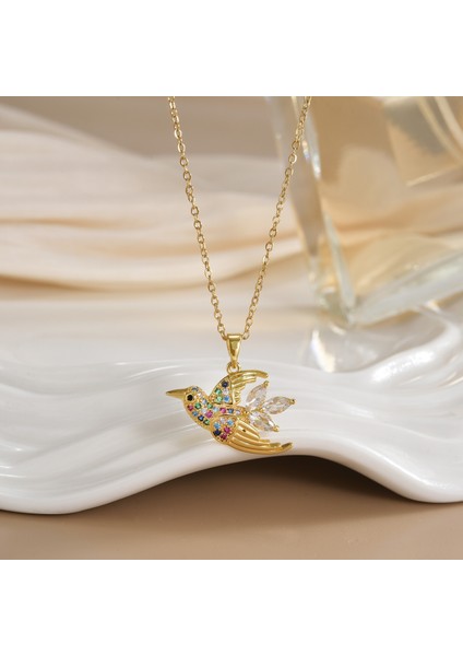 Yeni Bakır Kaplama Mikro-Set Zirkon Metin Tasarımı Moda Basit ve Çok Yönlü Kolye Ucu Kolye (Yurt Dışından)