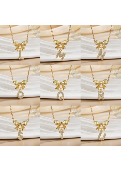 Yeni Bakır Kaplama Mikro-Set Zirkon Metin Tasarımı Moda Basit ve Çok Yönlü Kolye Ucu Kolye (Yurt Dışından)