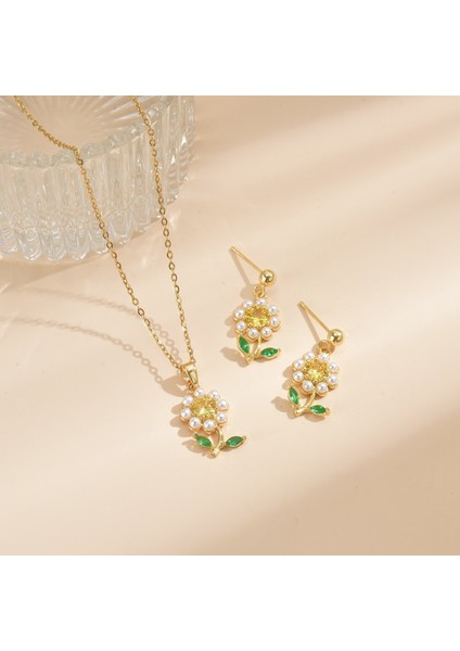 Yeni Basit Kakma Zirkonya Yay Kolye Kadın Basit Yüksek Sınıf Mücevher Duygusu Titanyum Çelik Renk Kaybetmez (Yurt Dışından)