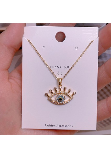 Yeni Çelik Köprücük Kemiği Zinciri Dönen Kolye Kolye Kadın Basit Yüz Aksesuarlı Hafif Lüks (Yurt Dışından)