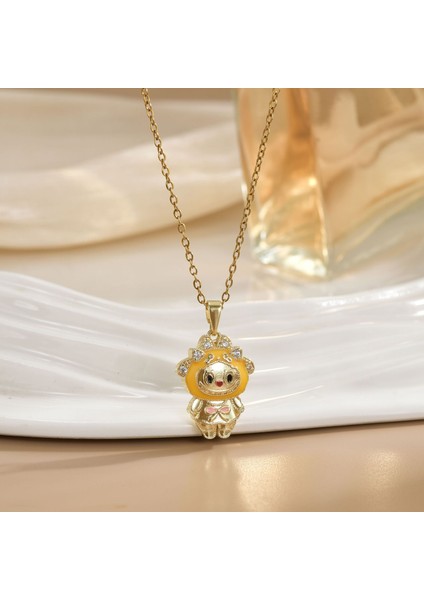 Yeni Titanyum Çelik Premium Niş Tasarım Kolye Duygusu Gelgit Modası Basit Mizaç Rengini Kaybetmez Köprücük Kemiği Zinciri (Yurt Dışından)