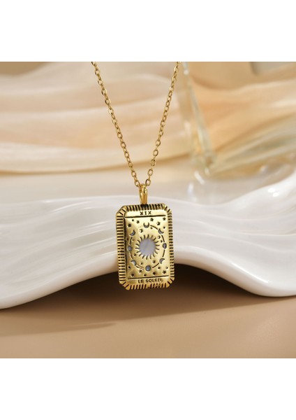 Yeni Titanyum Çelik Premium Niş Tasarım Kolye Duygusu Gelgit Modası Basit Mizaç Rengini Kaybetmez Köprücük Kemiği Zinciri (Yurt Dışından)