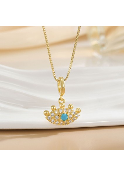 Yeni Çelik Köprücük Kemiği Zinciri Dönen Kolye Kolye Kadın Basit Yüz Aksesuarlı Hafif Lüks (Yurt Dışından)