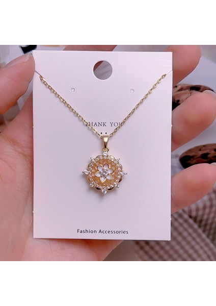 Yeni Basit Kakma Zirkonya Yay Kolye Kadın Basit Yüksek Sınıf Mücevher Duygusu Titanyum Çelik Renk Kaybetmez (Yurt Dışından)