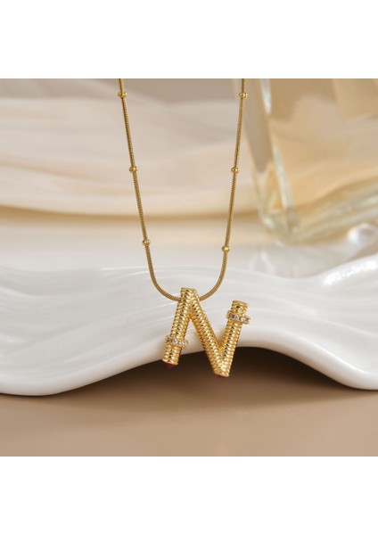 Yeni Avrupa ve Amerika Birleşik Devletleri Moda Lüks Niş Mücevher Deniz Dünyası Kolye Bakır Kaplama 18K Kolye Titanyum Çelik Köprücük Kemiği Zinciri (Yurt Dışından)