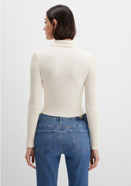 Düğmeli Ekru Triko Polo 1710787-80194 indirimleri