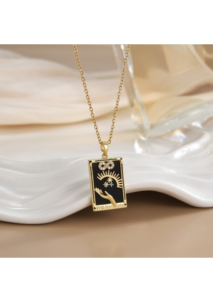 Yeni Titanyum Çelik Premium Niş Tasarım Kolye Duygusu Gelgit Modası Basit Mizaç Rengini Kaybetmez Köprücük Kemiği Zinciri (Yurt Dışından)