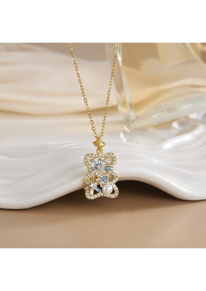 Yeni Titanyum Çelik Premium Niş Tasarım Kolye Duygusu Gelgit Modası Basit Mizaç Rengini Kaybetmez Köprücük Kemiği Zinciri (Yurt Dışından)