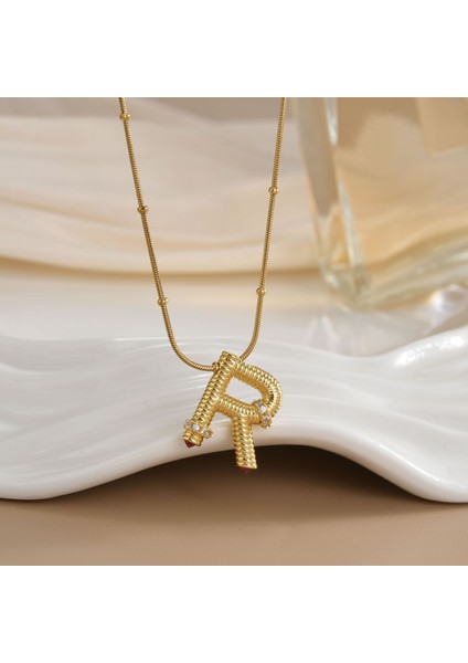 Yeni Avrupa ve Amerika Birleşik Devletleri Moda Lüks Niş Mücevher Deniz Dünyası Kolye Bakır Kaplama 18K Kolye Titanyum Çelik Köprücük Kemiği Zinciri (Yurt Dışından)