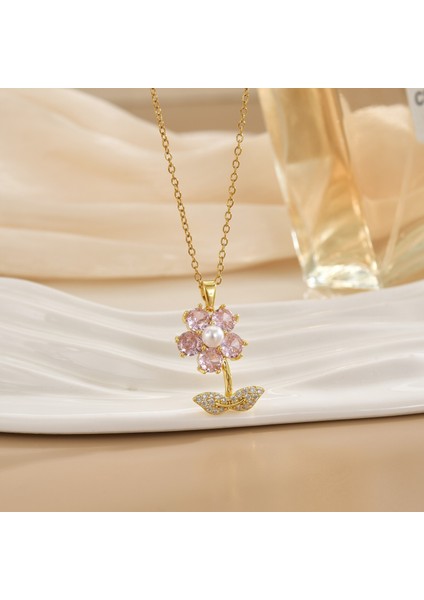 Yeni Titanyum Çelik Premium Niş Tasarım Kolye Duygusu Gelgit Modası Basit Mizaç Rengini Kaybetmez Köprücük Kemiği Zinciri (Yurt Dışından)