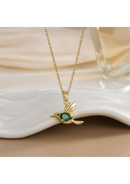 Yeni Bakır Kaplama Mikro-Set Zirkon Metin Tasarımı Moda Basit ve Çok Yönlü Kolye Ucu Kolye (Yurt Dışından)