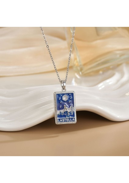 Yeni Özel Titanyum Çelik Köprücük Kemiği Zinciri Geometrik Tasarım Kolye Kadın Kolye Işık Lüks Niş Yüksek Kaliteli Aksesuarlar (Yurt Dışından)