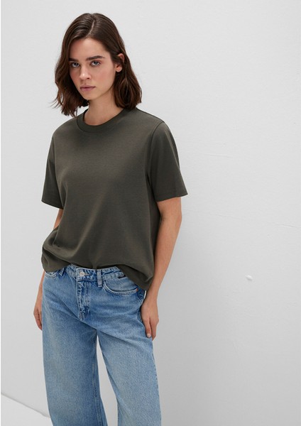 Haki Basic Interlok Tişört 1613820-71553 fiyatları