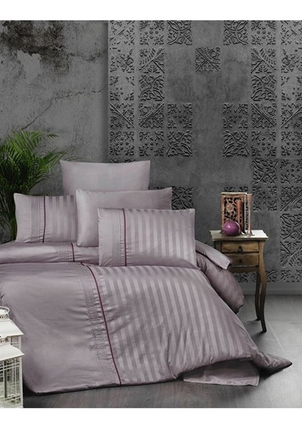 120 Tel Pamuk Saten Çift Kişilik Nevresim Takımı - Lüks Set