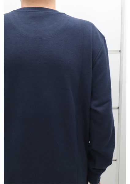 Fistan Store Erkek Düz Spor Kesim Rahat Kalıp Bisiklet Yaka Battal Kışlık Selanik Kumaşlı Kazak fırsatları