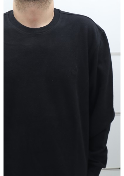 Fistan Store Erkek Düz Spor Kesim Rahat Kalıp Bisiklet Yaka Battal Kışlık Selanik Kumaşlı Kazak