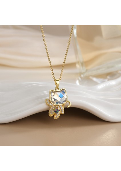 Yeni Titanyum Çelik Premium Niş Tasarım Kolye Duygusu Gelgit Modası Basit Mizaç Rengini Kaybetmez Köprücük Kemiği Zinciri (Yurt Dışından)