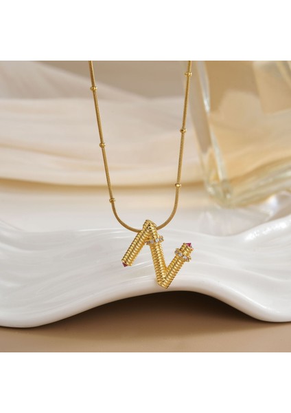 Yeni Titanyum Çelik Premium Niş Tasarım Kolye Duygusu Gelgit Modası Basit Mizaç Rengini Kaybetmez Köprücük Kemiği Zinciri (Yurt Dışından)