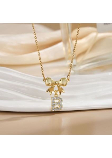 Yeni Bakır Kaplama Mikro-Set Zirkon Metin Tasarımı Moda Basit ve Çok Yönlü Kolye Ucu Kolye (Yurt Dışından)