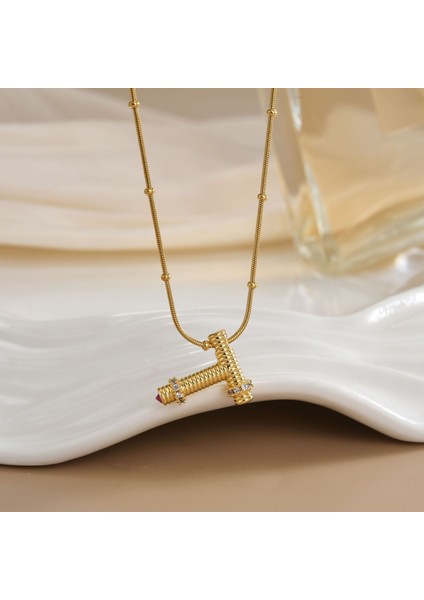 Yeni Avrupa ve Amerika Birleşik Devletleri Moda Lüks Niş Mücevher Deniz Dünyası Kolye Bakır Kaplama 18K Kolye Titanyum Çelik Köprücük Kemiği Zinciri (Yurt Dışından)