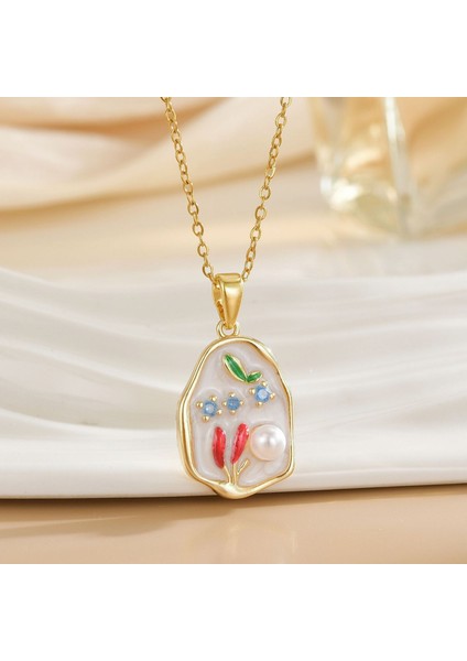 Yeni Özel Titanyum Çelik Köprücük Kemiği Zinciri Geometrik Tasarım Kolye Kadın Kolye Işık Lüks Niş Yüksek Kaliteli Aksesuarlar (Yurt Dışından)