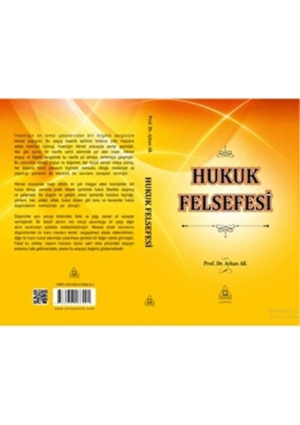 Hukuk Felsefesi Kitabı - Prof. Dr. Ayhan Ak 346 Sayfa Türkçe Yayın fiyatları