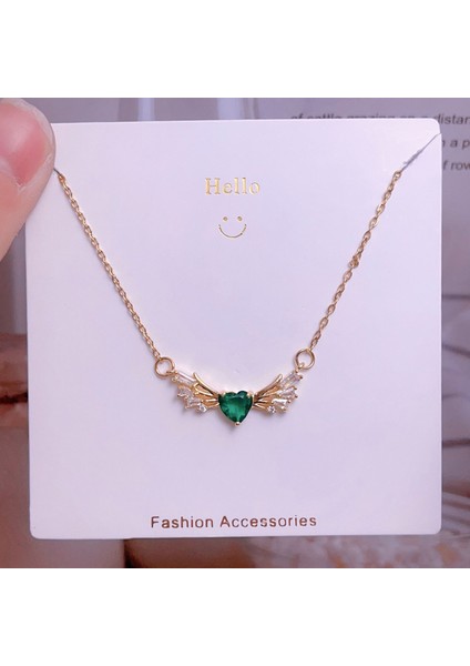 Yeni Bakır Kaplama Mikro-Set Zirkon Metin Tasarımı Moda Basit ve Çok Yönlü Kolye Ucu Kolye (Yurt Dışından)