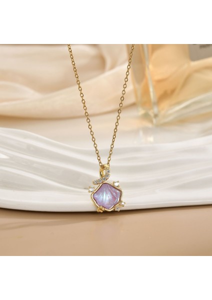 Yeni Avrupa ve Amerika Birleşik Devletleri Noel Serisi Kolye Kadın Basit Yeni Iş Tatil Elemanları Mikro-Kabuklu Yağ Damlası Kolye (Yurt Dışından)