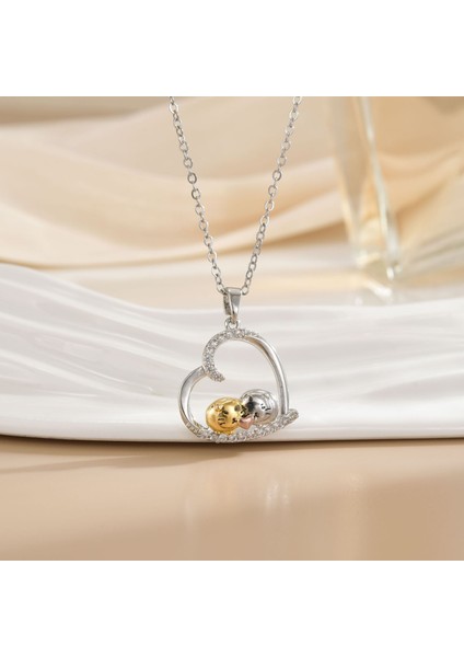 Yeni Avrupa ve Amerika Birleşik Devletleri Moda Lüks Niş Mücevher Deniz Dünyası Kolye Bakır Kaplama 18K Kolye Titanyum Çelik Köprücük Kemiği Zinciri (Yurt Dışından)