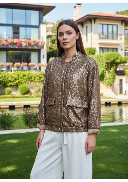 Pullu Liora Bomber Ceket Vizon fiyatları