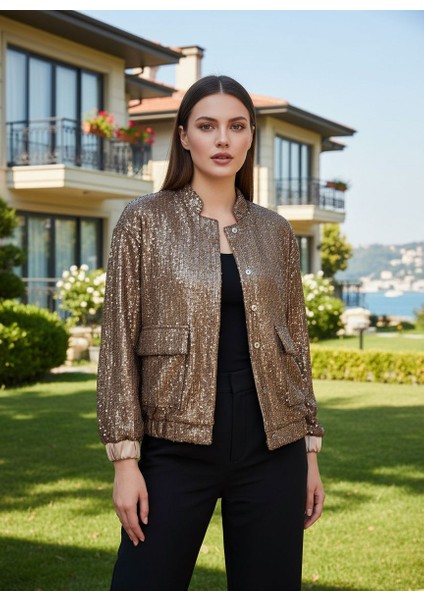 Pullu Liora Bomber Ceket Vizon fırsatları