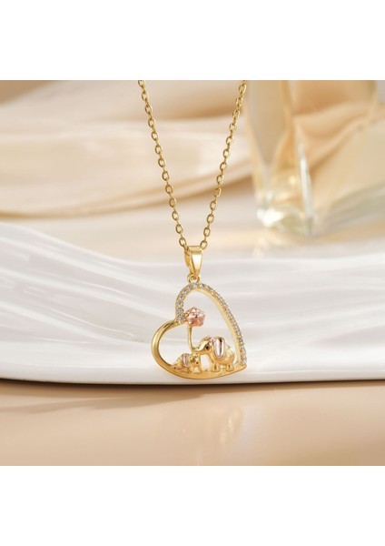 Yeni Avrupa ve Amerika Birleşik Devletleri Moda Lüks Niş Mücevher Deniz Dünyası Kolye Bakır Kaplama 18K Kolye Titanyum Çelik Köprücük Kemiği Zinciri (Yurt Dışından)