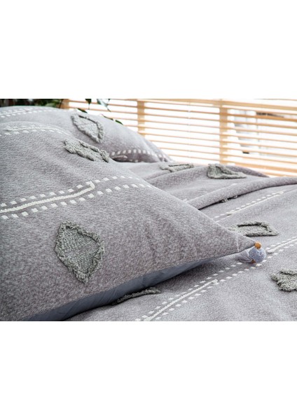 Perissa Çift Kişilik Yatak Örtüsü Seti Gri indirimleri