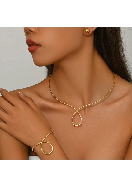 YUANYING-5586 Altın Çizgili Takı Seti (Yurt Dışından) fiyatları